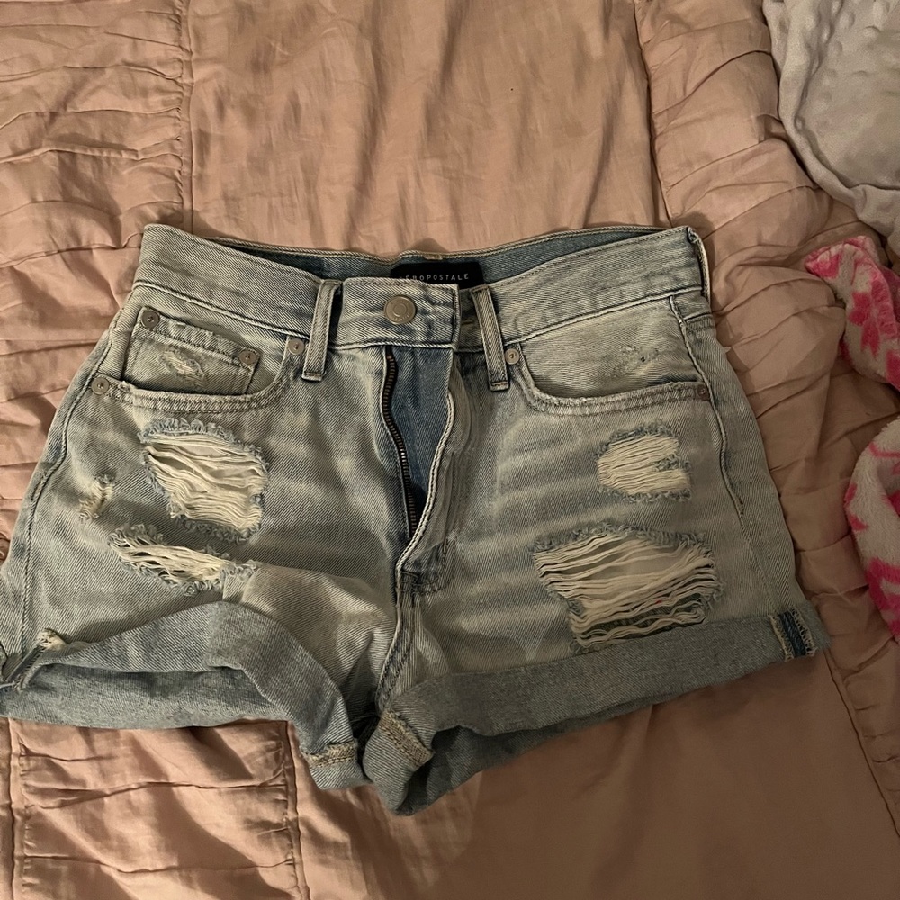 Aeropostale cuffed jean shorts